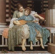 Lord Frederic Leighton the music lesson painting